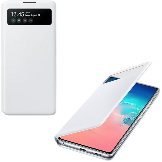 SAMSUNG ���� ��� S10 LITE G770 S VIEW WALLET COVER WHITE - (EF-EG770PWEGEU)