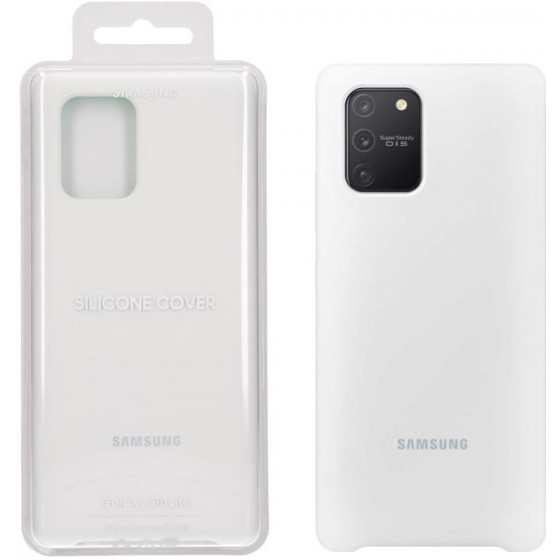 SAMSUNG ���� ��� S10 LITE G770 SILICONE COVER WHITE - (EF-PG770TWEGEU)