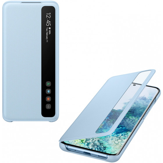 SAMSUNG ���� ��� S20 G980 CLEAR VIEW STANDING BLUE - (EF-ZG980CLEGEU)