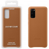 SAMSUNG ���� ��� S20 G980 LEATHER COVER BROWN - (EF-VG980LAEGEU)