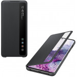 SAMSUNG ���� ��� S20 PLUS G985 CLEAR VIEW STANDING BLACK - (EF-ZG985CBEGEU)