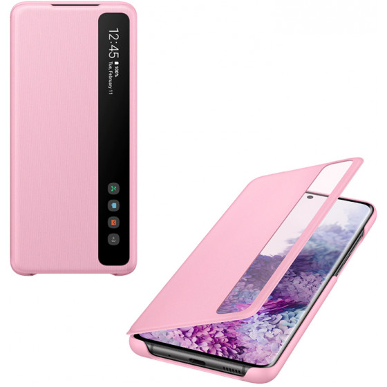 SAMSUNG ���� ��� S20 PLUS G985 CLEAR VIEW STANDING PINK - (EF-ZG985CPEGEU)