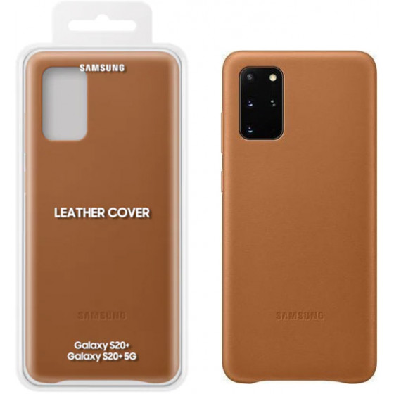 SAMSUNG ���� ��� S20 PLUS G985 LEATHER COVER BROWN - (EF-VG985LAEGEU)