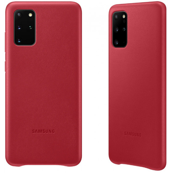 SAMSUNG ���� ��� S20 PLUS G985 LEATHER COVER RED - (EF-VG985LREGEU)