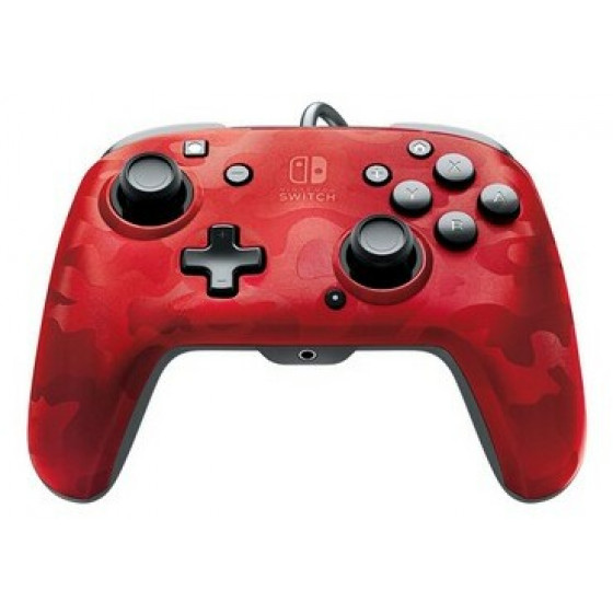 PDP FACEOFF DELUXE+ AUDIO NINTENDO SWITCH CONTROLLER ����������� RED CAMO - (500-134-EU-CM04)