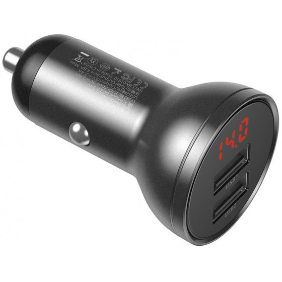 BASEUS ��������� ����������� 2X USB 4.8A 24W ������ - (CCBX-0G)