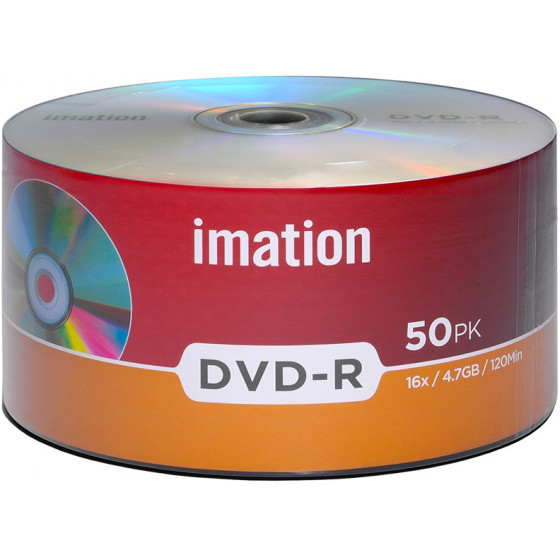IMATION DVD-R 4.7GB 120MIN 16X SPEED CAKE 50 - (907WEDRIMX014)