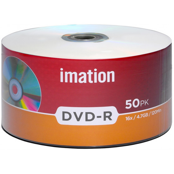 IMATION DVD-R 4.7GB 120MIN 16X SPEED PRINTABLE CAKE 50 - (907WEDRIMX015)
