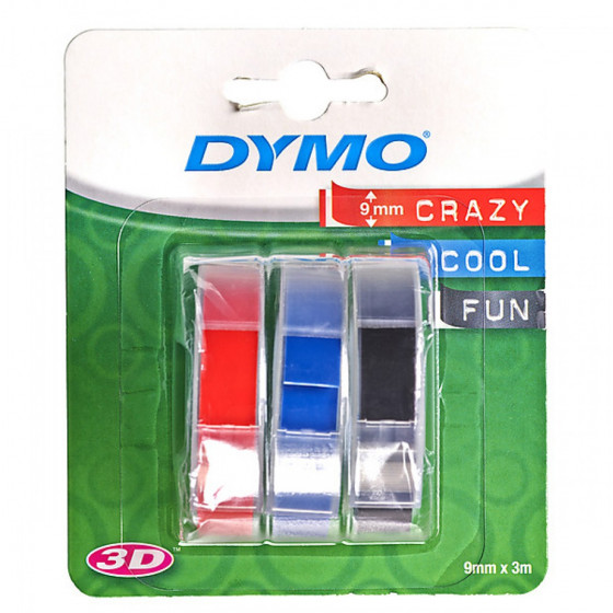 DYMO Embossing Pack ������ ������������� 3 Tapes -9mm Blue/Black/Red - (S0847750)