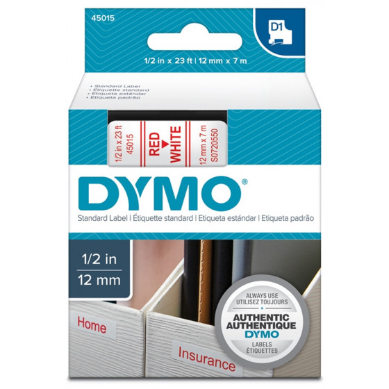DYMO Standard 45015 ������ ������������� 12 mm x 7 m ������� �������� �� ����� ����� - (S0720550)