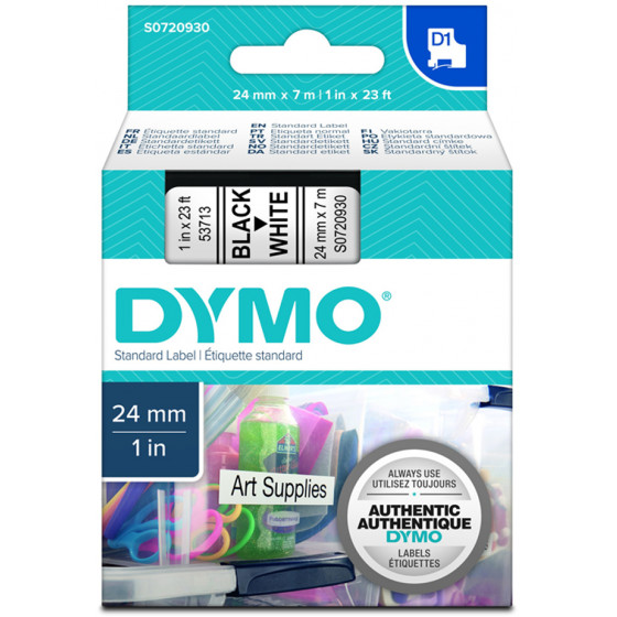 DYMO Standard 53710 ������ ������������� 24 mm x 7 m black on transparent - (S0720920)