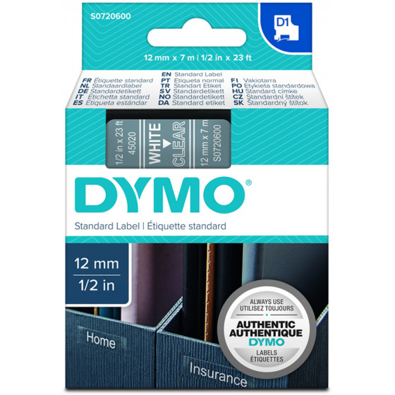 DYMO Standard ������ ������������� 45020 12 mm x 7 m ����� �������� �� ������� ����� - (S0720600)