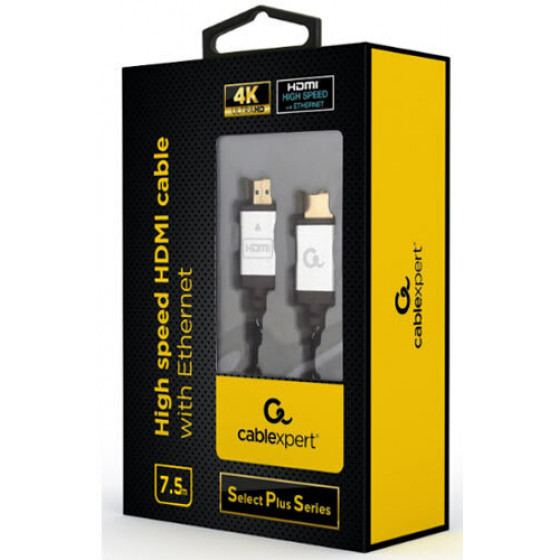CABLEXPERT 4K HIGH SPEED HDMI CABLE WITH ETHERNET SELECT PLUS SERIES 7.5M - (CCB-HDMIL-7.5M)