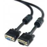CABLEXPERT PREMIUM VGA EXTENSION DUAL-SHIELDED 2xFERRITE 1.8M CABLE BLACK - (CC-PPVGAX-6B)