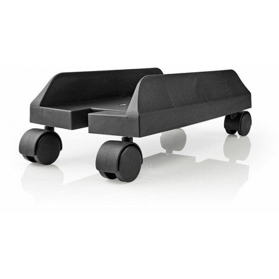 NEDIS Computer Trolley Adjustable Width 4 Locking Caster Wheels - (CSTD101BK)