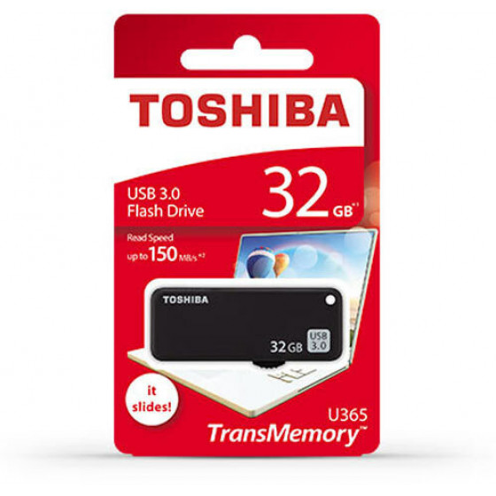 TOSHIBA USB3.0 FLASH U365 32GB BLACK - (THN-U365K0320E4)