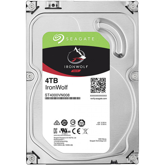 SEAGATE ���������� ������� ������ 3.5 4TB SATA III IronWolf NAS - (ST4000VN008)