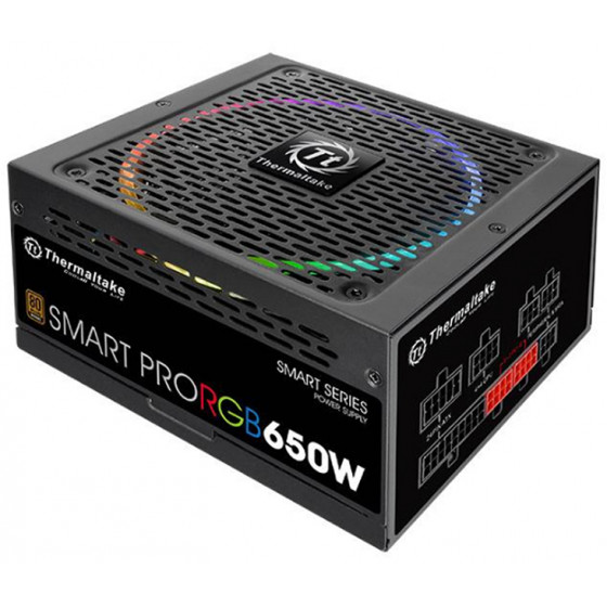 Thermaltake PC Power Supply SMART PRO RGB 650W 80+ Bronze - (PS-SPR-0650FPCBEU-R)