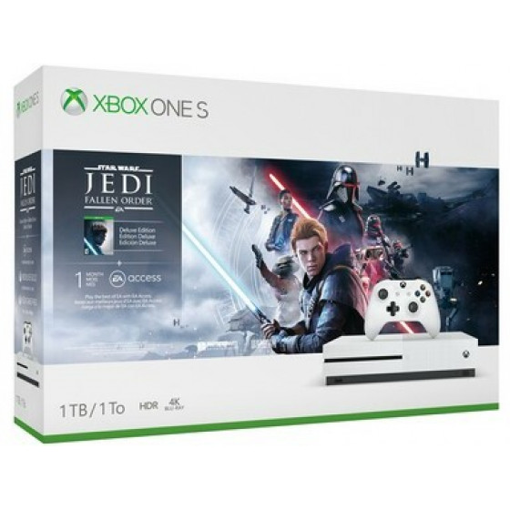 MICROSOFT XBOX ONE S WHITE 1TB JEDI FALLEN ORDER - (234-01098)