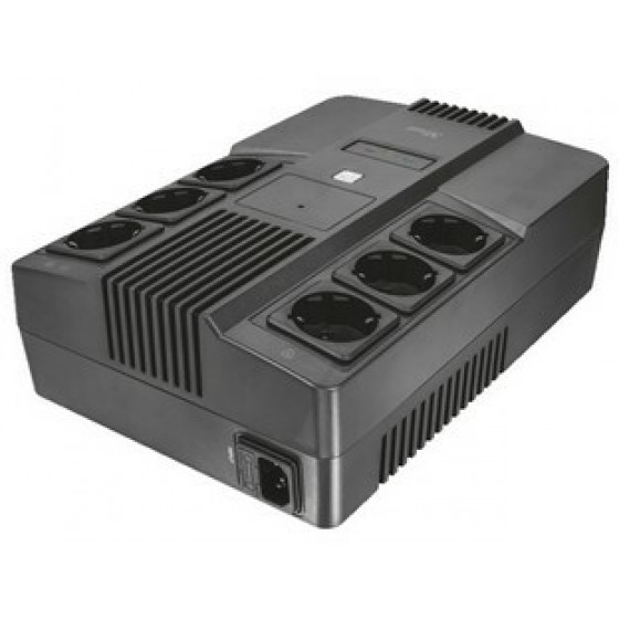 TRUST Maxxon 800va ups with 6 standard wall power outlets - (23326)