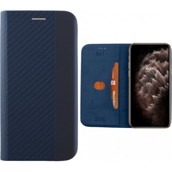 IDOL 1991 ���� ��� IPHONE 11 PRO ELITE ANTI-RFID BOOK STAND BLUE - (5205308259746)