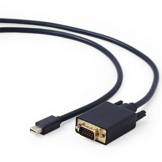 CABLEXPERT MINI DISPLAYPORT TO VGA ADAPTER CABLE BLACK 1.8M - (CC-MDPM-VGAM-6)