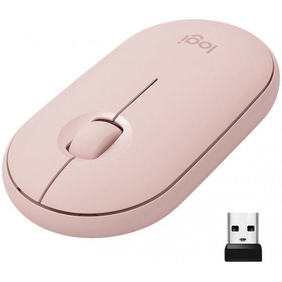 Logitech M350 Pebble Mouse Rose Wireless - (910-005717)