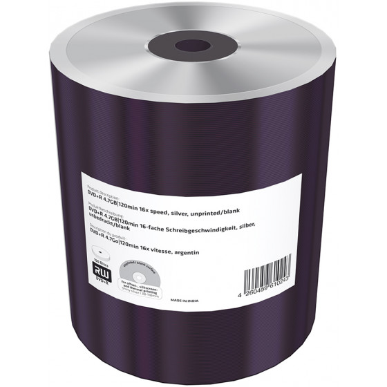 MediaRange DVD+R 4.7GB 16x silver unprinted blank Shrink 100 - (MR423)