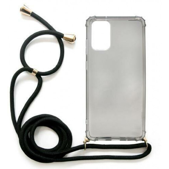 INOS ���� TPU Crossbody ��� Samsung G985 Galaxy S20 Plus Shock Proof Smoke �� ����� Strap - (5205598134136)