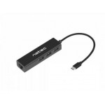 Natec Hub USB C Butterfly �� 3 x USB 2.0 ��� RJ-45 ����� - (NHU-1451)
