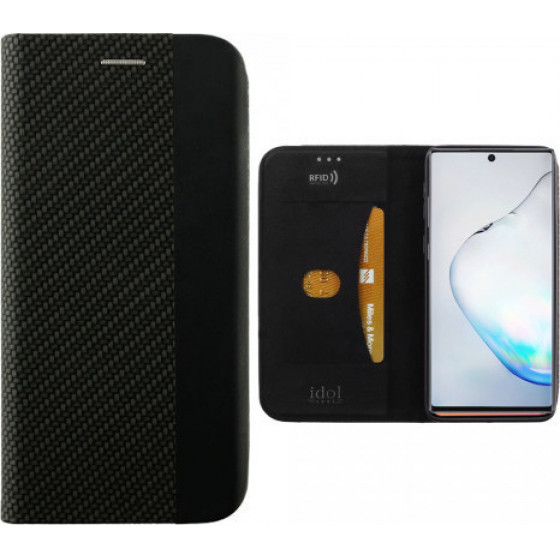 IDOL 1991 ���� ��� SAMSUNG NOTE 10 PLUS N975 ELITE ANTI-RFID BOOK STAND BLACK - (5205308259944)