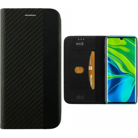 IDOL 1991 ���� ��� XIAOMI MI NOTE 10/MI NOTE 10 PRO ELITE ANTI-RFID BOOK STAND BLACK - (5205308260025)