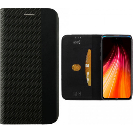 IDOL 1991 ���� ��� XIAOMI REDMI NOTE 8 ELITE ANTI-RFID BOOK STAND BLACK - (5205308259968)
