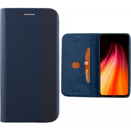IDOL 1991 ���� ��� XIAOMI REDMI NOTE 8 ELITE ANTI-RFID BOOK STAND BLUE - (5205308259975)