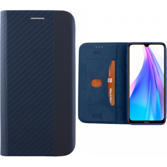 IDOL 1991 ���� ��� XIAOMI REDMI NOTE 8T ELITE ANTI-RFID BOOK STAND BLUE - (5205308260018)