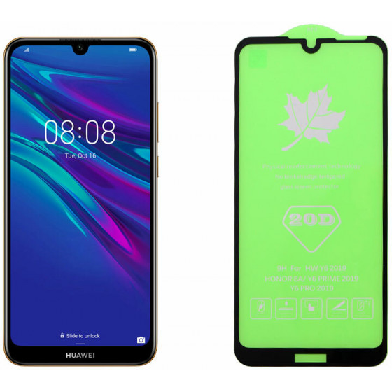 IDOL 1991 TEMPERED GLASS ��� HUAWEI Y6 2019/Y6 PRO 2019 9H 0.25mm 20D FULL GLUE SEMI CURVED BLACK - (5205308260124)