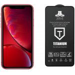 IDOL 1991 TEMPERED GLASS ��� IPHONE 11/XR 9H 0.25mm TITANIUM SEMI CURVED FULL GLUE BLACK - (5205308258558)