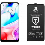 IDOL 1991 TEMPERED GLASS ��� XIAOMI REDMI 8 9H 0.25mm TITANIUM SEMI CURVED FULL GLUE BLACK - (5205308258633)