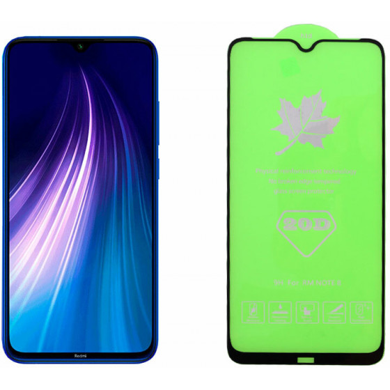 IDOL 1991 TEMPERED GLASS ��� XIAOMI REDMI NOTE 8 9H 0.25mm 20D FULL GLUE SEMI CURVED BLACK - (5205308256318)