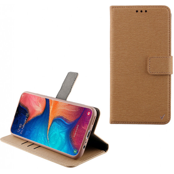 VOLTE-TEL ���� ��� SAMSUNG A20e A202 ALLURE MAGNET BOOK STAND CLIP GOLD - (5205308266102)