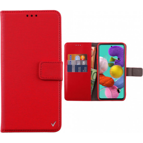 VOLTE-TEL ���� ��� SAMSUNG A51 A515 ALLURE MAGNET BOOK STAND CLIP RED - (5205308257704)