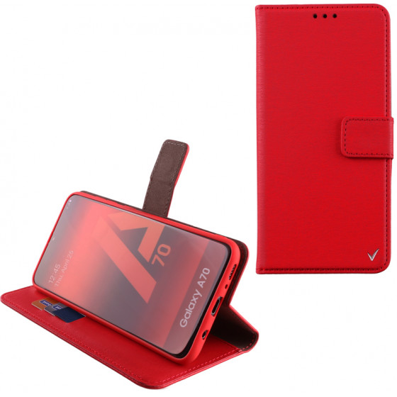 VOLTE-TEL ���� ��� SAMSUNG A70 A705 ALLURE MAGNET BOOK STAND CLIP RED - (5205308259630)