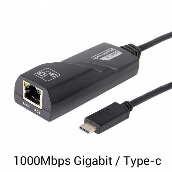 ����������� USB-C Male �� RJ-45 Female 1000MBps OEM - (06.005.0058)