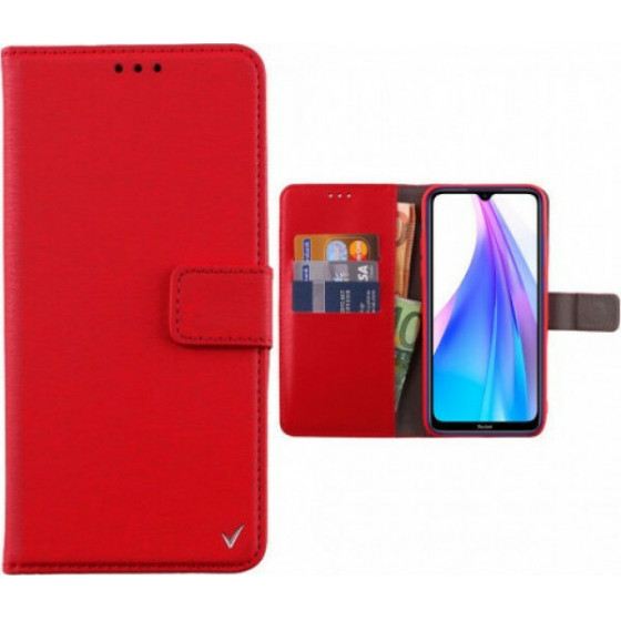 VOLTE-TEL ���� ��� XIAOMI REDMI NOTE 8T ALLURE MAGNET BOOK STAND CLIP RED - (5205308259692)