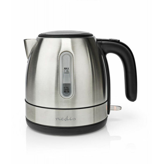 NEDIS Electric Kettle 1 L 360 Rotation Stainless Steel - (KAWK300EAL)