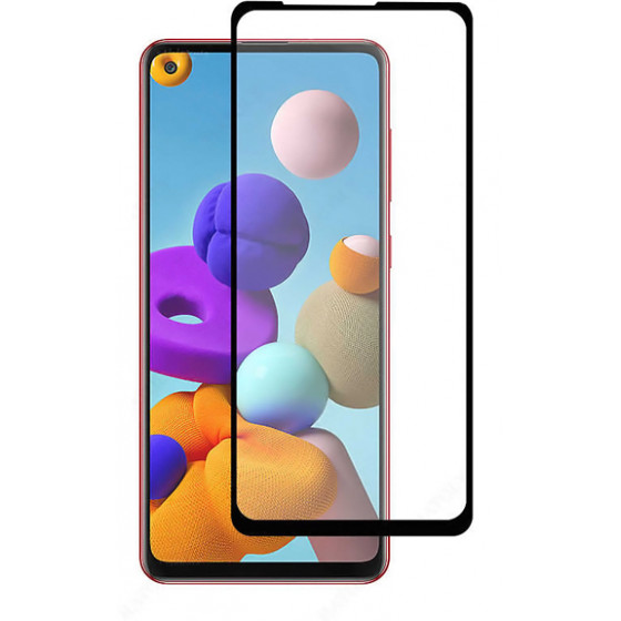 POWERTECH Tempered Glass 5D full glue ��� Samsung A21s ��� A21 ����� - (TGC-0397)
