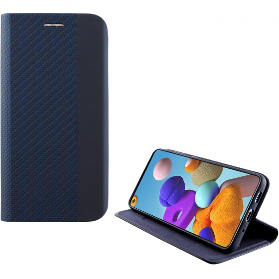 IDOL 1991 ���� ��� SAMSUNG A21s A217 ELITE ANTI-RFID BOOK STAND BLUE - (5205308268311)