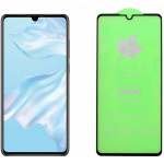 IDOL 1991 TEMPERED GLASS ��� HUAWEI P30 9H 0.25mm 20D FULL GLUE SEMI CURVED FINGER UNLOCK BLACK - (5205308251375)