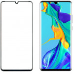 IDOL 1991 TEMPERED GLASS ��� HUAWEI P30 PRO 9H 0.30mm 3D SEMI CURVED FINGER UNLOCK BLACK FULL COVER - (5205308236815)