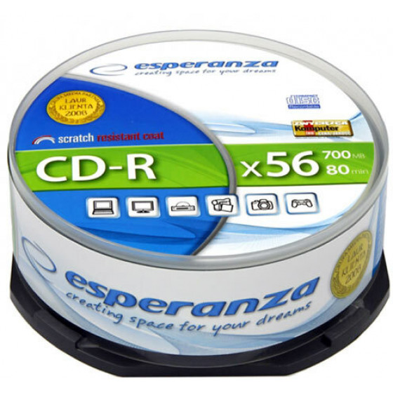 ESPERANZA CD-R SILVER CAKE BOX 25PCS - (2005)